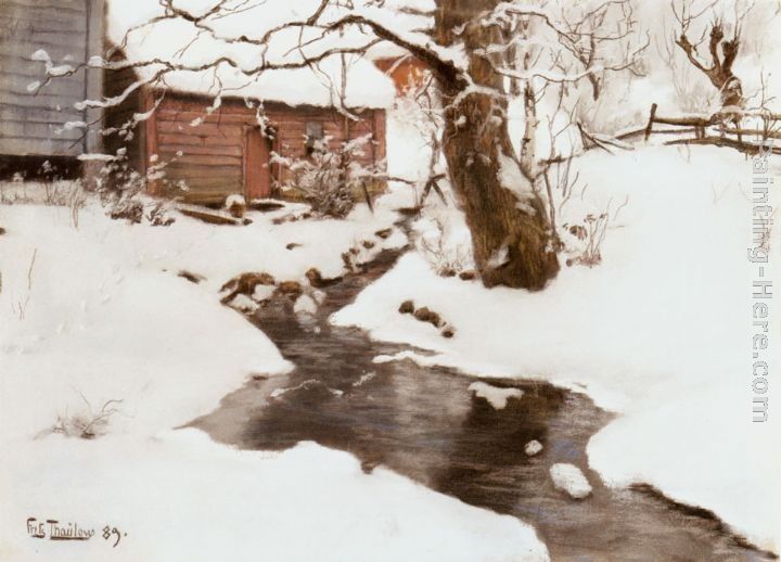 Fritz Thaulow Winter on the Isle of Stord